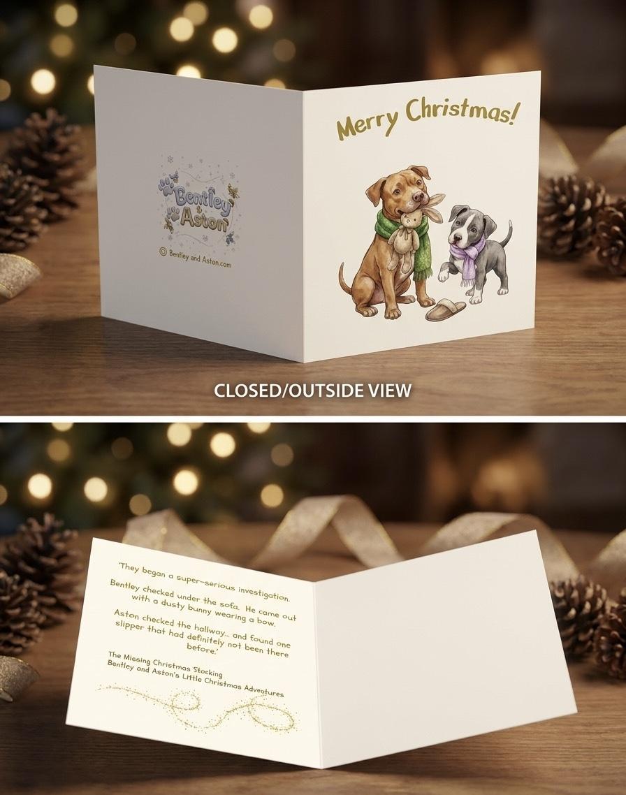 Bentley & Aston Christmas Story Cards - Super Serious Investigation